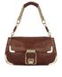 Shoulder Bag, &pound;80, Handbags, Brown, Leather, Front view